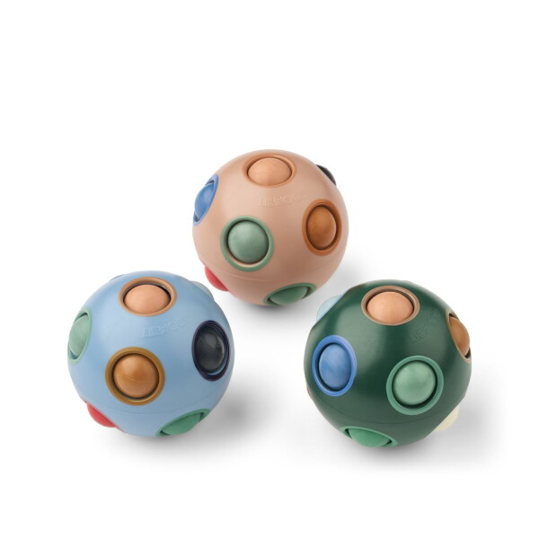 LIEWOOD Senzorická hračka Solene Puzzle Ball – set 3 ks, multi barva, plast