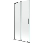 MEXEN/S - Velar L dvoukřídlá posuvná vanová zástěna 90 x 150, transparent, grafit metal 896-090-003-01-95