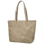 Trendy dámská koženková kabelka na rameno Serafina, khaki