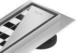 MEXEN/S - Flat 360 M13 odtokový žlab otočný cm nerez 2v1 100 1010100-40