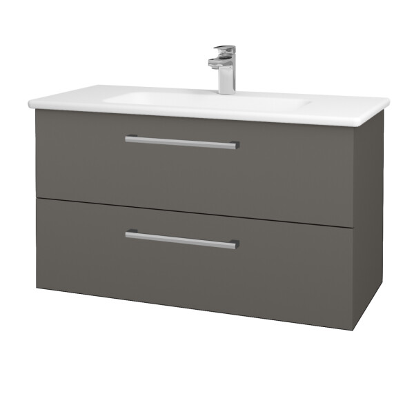 Dřevojas - Umyvadlová skříňka GIO SZZ2 100 - N06 Lava / Úchytka T03 / N06 Lava 202880C