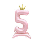 Číslo stojící 82CM růžová s korunkou 05 (vzduch) - Albi