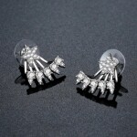 Náušnice Swarovski Elements Stella - hvězda, Bílá/čirá