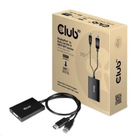 CLUB3D CAC-1010-A aktivní redukce DisplayPort na Dual Link DVI-D černá 60cm / USB napájení (CAC-1010-A)