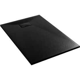 CERANO Sprchová vanička obdélníková Gusto - SMC/minerální kompozit - strukturovaná černá matná - 110x70x3 cm