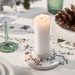 KÄHLER Porcelánový svícen Hammershøi Christmas 13 cm, bílá barva, porcelán