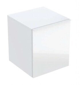 GEBERIT - Acanto Boční skříňka 45x52x48 cm, 1 zásuvka, sklo/bílá 503.010.01.2