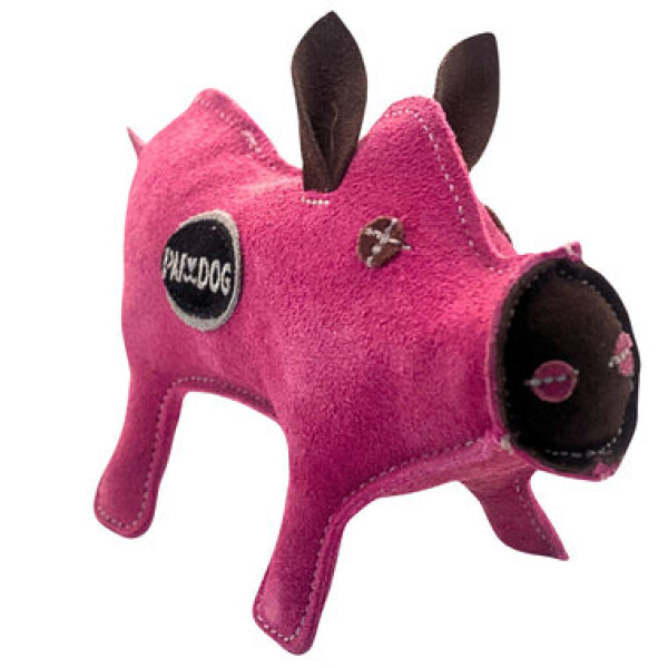 PafDog Prasátko Pinky Hračka pro psy z kůže a juty 28cm (PF-003)