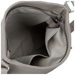 Trendy dámská koženková crossbody kabelka Vaka, šedá