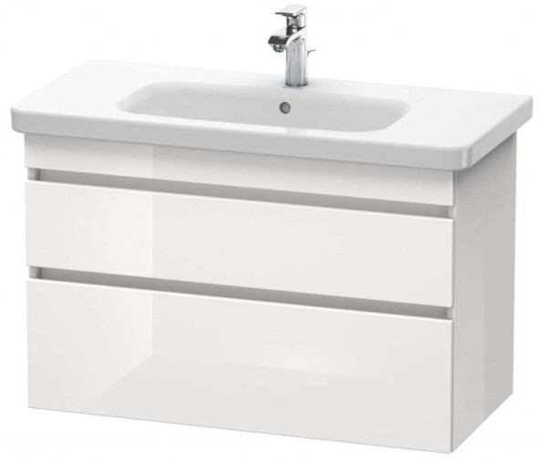 DURAVIT - DuraStyle Umyvadlová skříňka 61x93x45 cm, 2 zásuvky, lesklá bílá DS648202222