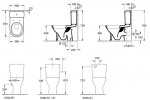 VILLEROY & BOCH - O.novo WC kombi mísa, zadní odpad, alpská bílá 56611001