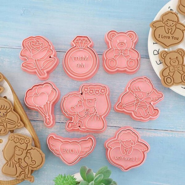 Dortisimo Plastové vypichovače Valentýn (8 ks)