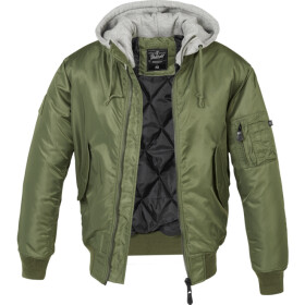 Brandit Bunda MA1 Sweat Hooded olivová | šedá 7XL