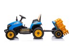 Mamido Dětský elektrický traktor BBH-030 s přívěsem modrý