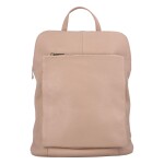 Prostorný dámský kožený batoh Jean, starorůžová