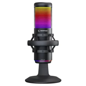 Rampage Bemol RGB černá / stolní mikrofon / kapacitní / Mini Jack 3.5mm / USB-C (BEMOL-B)