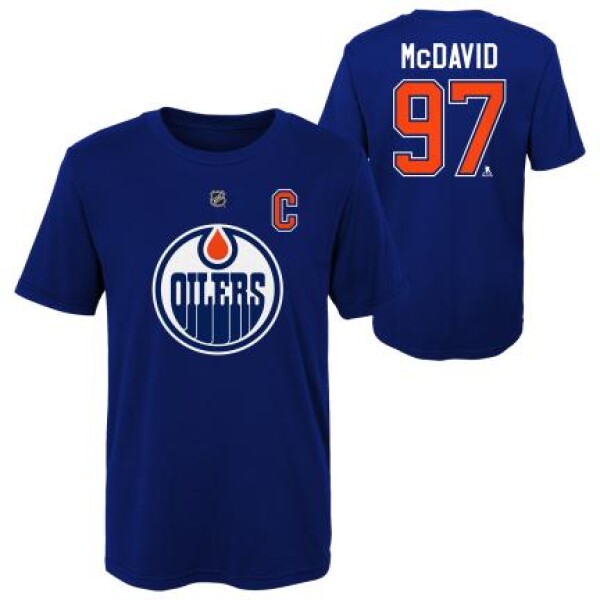Outerstuff Dětské tričko Connor McDavid Edmonton Oilers NHL Captains Name and Number Velikost: Dětské M (10 - 12 let)