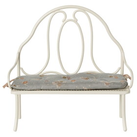 Maileg Vintage lavice pro zvířátka Maileg Off white, krémová barva, kov, textil