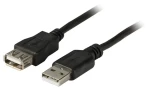 EFB USB 2.0 A-A černá 1 m / Prodlužovací kabel / USB-A(M) - USB-A(F) / 480 Mbit/s / Pozlacené konektory (K5248SW.1V2)