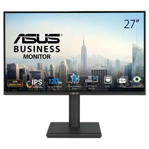27" ASUS BE27ACGN černá / Monitor / IPS / QHD 2560×1440 / 120Hz / USB-C 96W / HDMI+DP / VESA (90LM03I0-B03K71)