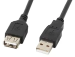 Lanberg CA-USBE-10CC-0018-BK černá / Prodlužovací kabel USB 2.0 / AM-AF / 1,8 m (CA-USBE-10CC-0018-BK)