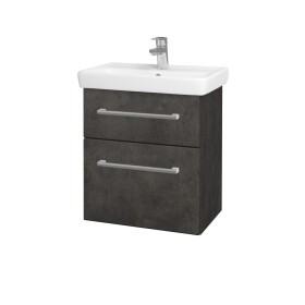 Dřevojas - Umyvadlová skříňka GO SZZ2 55 - D16 Beton tmavý / Úchytka T03 / D16 Beton tmavý 204631C
