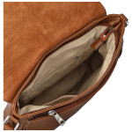 Trendy dámská koženková crossbody kabelka Relinda, hnědá