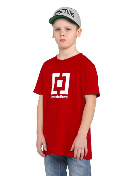 Horsefeathers BASE TRUE RED dětské tričko krátkým rukávem XL