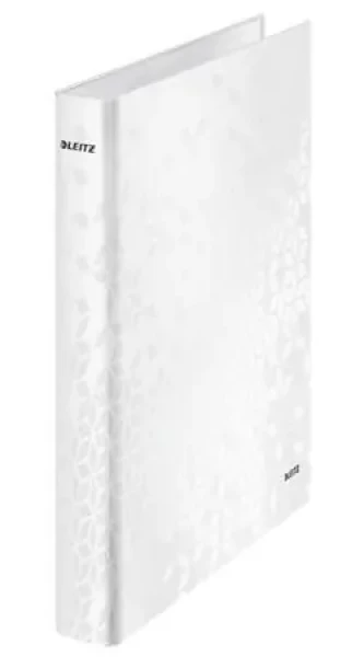 Leitz WOW perleťová bílá / Kroužkový pořadač / A4+ / 2 kroužky 25 mm / 230 listů (42410001)