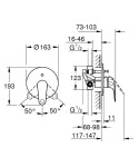 GROHE - Swift Baterie pod omítku, pro 2 spotřebiče, s tělesem, chrom 24336001