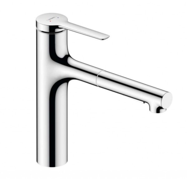 HANSGROHE - Zesis M33 Dřezová baterie 160, s výsuvnou sprškou, sBox lite, chrom 74804000