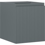 MEXEN/S - Rivel koupelnová skříňka pod umyvadlo 40, 1 dvířka, reliéf, grafit mat 91A21-04047-1-BF66