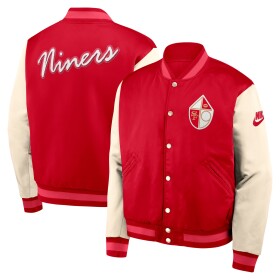 Nike Pánská bunda San Francisco 49ers NFL Rewind Legacy Bomber Cream Velikost: XL