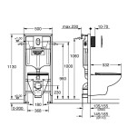 GROHE - Solido Set předstěnové instalace, klozetu Euro Ceramic a sedátka softclose, tlačítko Arena Cosmopolitan, chrom 39902000