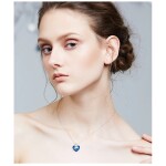 Exkluzivní náhrdelník Swarovski Elements Courtney Blue - srdce, Modrá 40 cm + 5 cm (prodloužení)