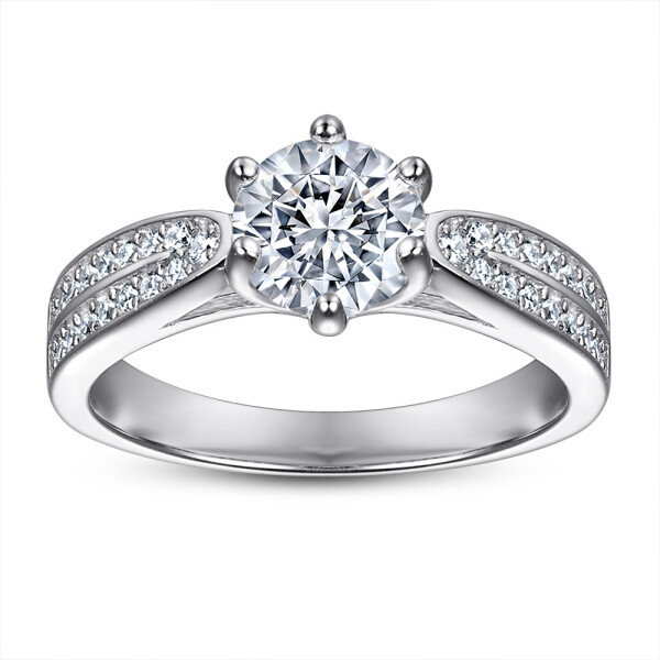 LUNICA Výrazný zásnubní prsten se zirkony Velikost prstenu: 10 (EU: 62-64) 0605_10