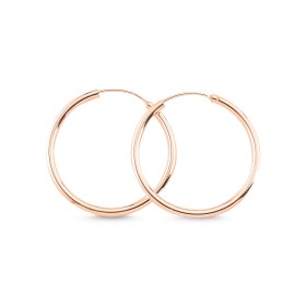 LUNICA Stříbrné kroužkouvé náušnice 2 cm ROSE GOLD 0504
