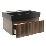 Koupelnová skříňka s umyvadlem SAT Evolution 78x30x44,8 cm ořech mat SATEVO80NAU2B SATEVO80NAU2B