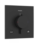 HANSGROHE - Ecostat Comfort E Termostatická baterie pod omítku, pro 2 spotřebiče, matná černá 33716670