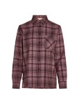 Dámské merino tričko s dlouhým rukávem ICEBREAKER Wmns 200 Dawnder LS Flannel Shirt Plaid, Bittersweet/Deco/P velikost: M