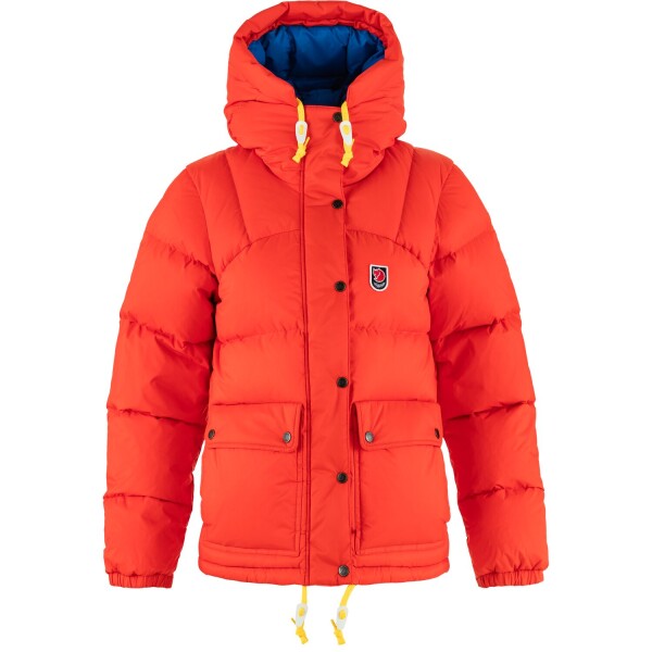 FJÄLLRÄVEN Expedition Down Lite Jacket W, Flame Orange-UN Blue (vzorek) velikost: S