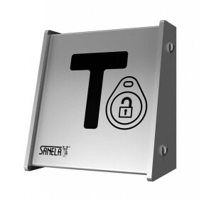 SANELA - Automaty Nástěnný RFID spínač dveřního zámku, matný nerez SLZA 30A