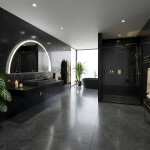 REA - Umyvadlo na desku Goya 50x37 černá matná REA-U8778