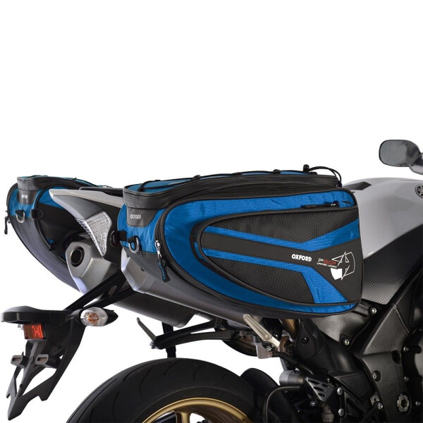 Boční brašny na motocykl Oxford P50R černé/modré, 50L
