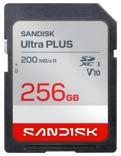 SanDisk Ultra Plus SDXC 256GB / Paměťová karta / UHS-I / U1 / Class 10 / 200 MB/s (SDSDUBQ-256G-GN6IN)