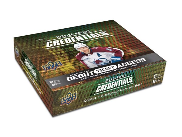 Hokejové karty NHL 2025-26 Upper Deck Credentials Hobby Balíček