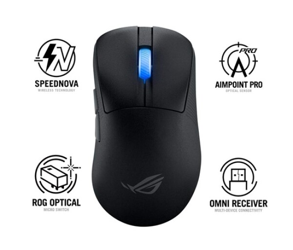 ASUS myš ROG Keris II Ace, bezdrátová herní myš, černá EDF_1663043