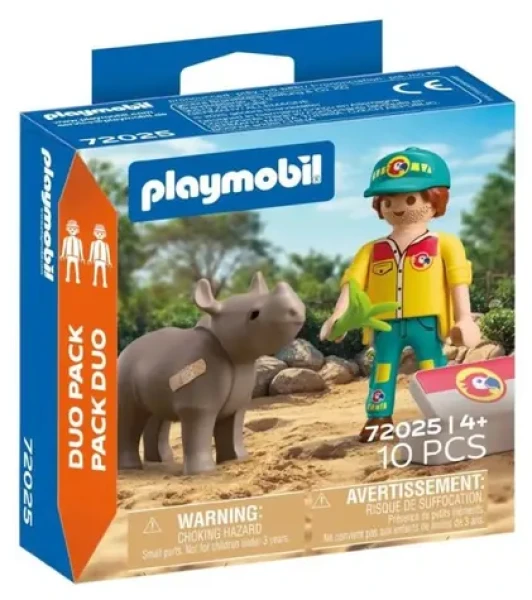 Playmobil® DuoPack 72025 DuoPack Ošetřovatel s nosorožcem
