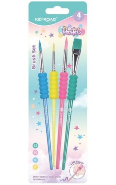 Sada štětců KEYROAD Pastel - 4 ks