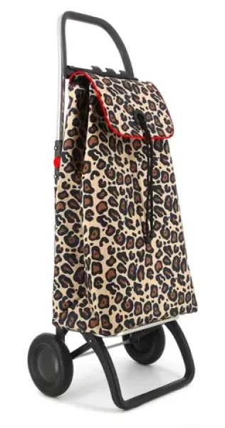 Rolser I-Max Wild 2 Logic leopardí vzor / Nákupní taška na kolečkách / Velká kolečka / objem 43 l / nosnost 40 kg